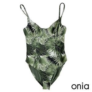 ONIA 'Banana Republic' **NWT** Palm Print Isabella One Piece Swimsuit